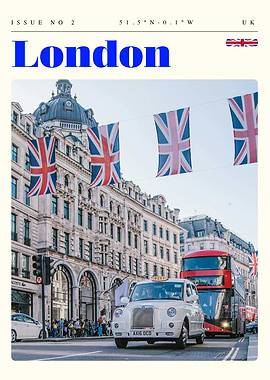 London England Travel Art Poster