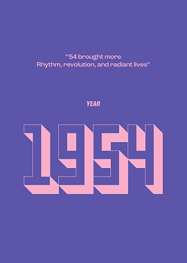 1954 Year Poster