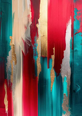 Abstract Vertical Color Strokes