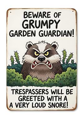 Grumpy Garden Guardian Sign