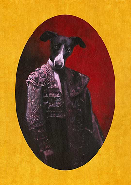 Whippet Matador On Gold
