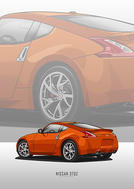 Nissan 370Z Orange Poster