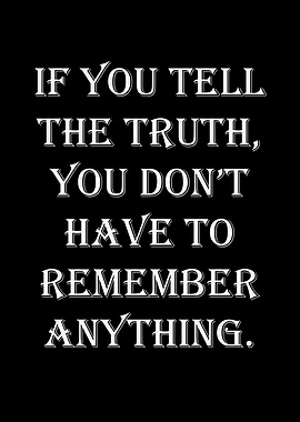 Truth quote on black background