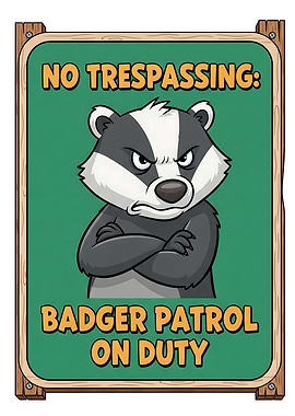No Trespassing: Badger Patrol On Duty