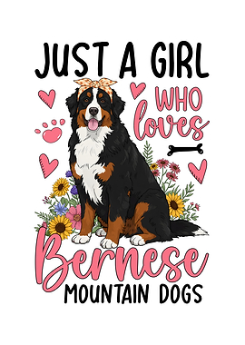 Bernese Mountain Dog Girl Design