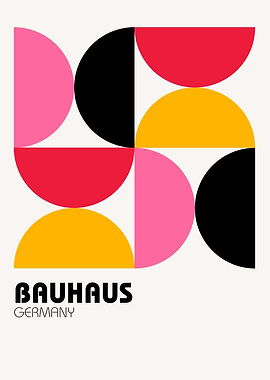Bauhaus Geometric Art Poster