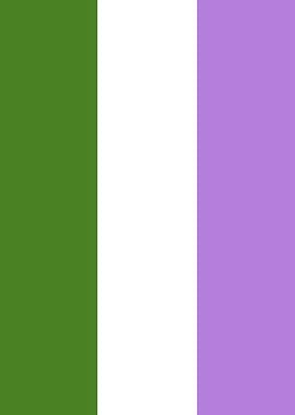 Vertical Green, White, and Purple Stripes