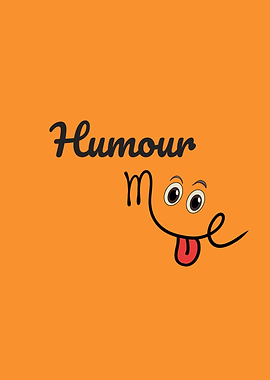 Humour Me Cartoon Face in Orange