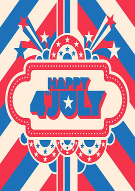 Happy 4th of July Illustration