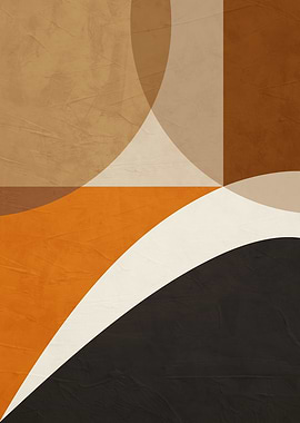Abstract Geometric Shapes in Earth Tones