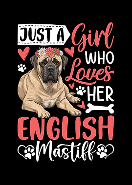 English Mastiff Girl Love Design