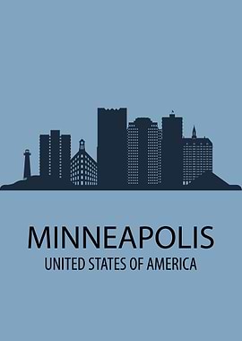 Minneapolis Skyline Silhouette