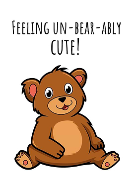 Un-bear-ably Cute Cartoon Bear