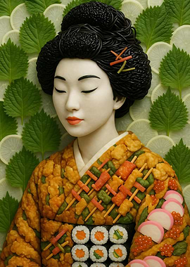 Geisha made out of Sushi