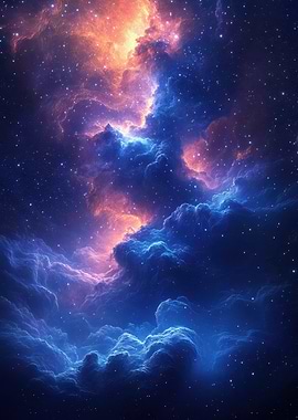 Nebula Cloudscape with Stars