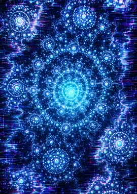 Blue Fractal Pattern