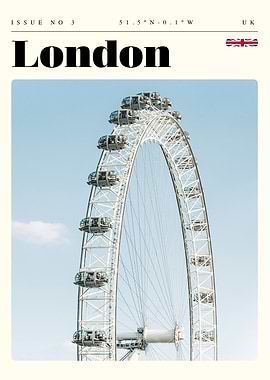 London Eye Travel Art Poster