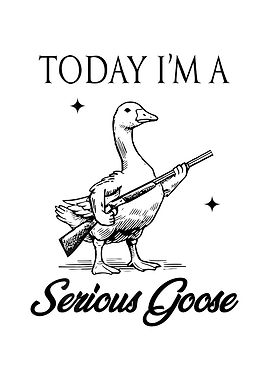 Serious Goose with a Gun