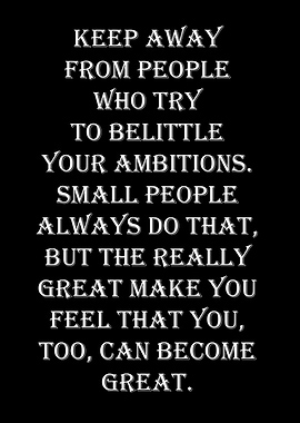 Inspirational Quote on Ambition and Greatness