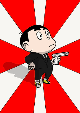 Cartoon Character with Gun