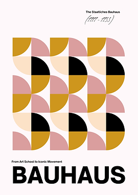 Bauhaus Geometric Art Poster