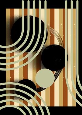 Abstract Circles and Lines Art