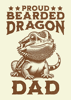 Proud Bearded Dragon Dad Reptile Lover