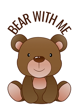 Bear With Me Cartoon Illustration