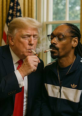 Trump and Snoop Smoking