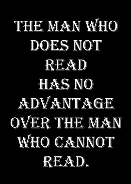 Reading Quote on Black Background