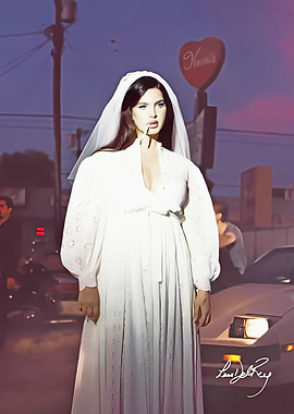 Lana Del Rey in White Dress