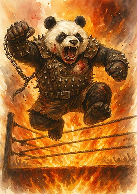 Angry Panda Wrestler