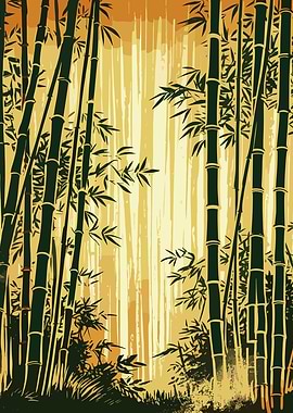 Bamboo Forest Illustration