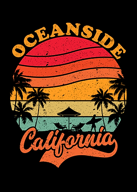 Oceanside California Retro Beach Design