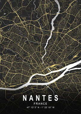 Nantes Light City Map