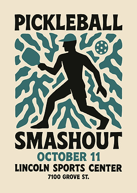Pickleball Smashout Tournament Poster