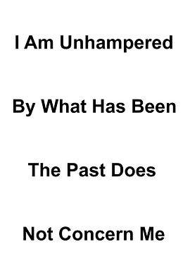 I Am Unhampered Text Art