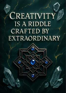 Creativity Riddle with Gemstone Ornament