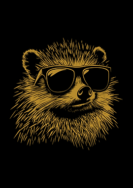 Cool Hedgehog with Sunglasses