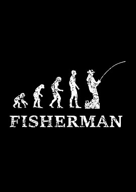Evolution of Fisherman Silhouette