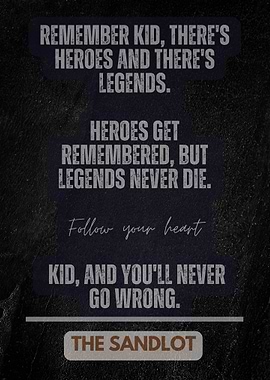 The Sandlot Quote Poster