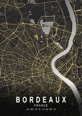 Bordeaux Light City Map