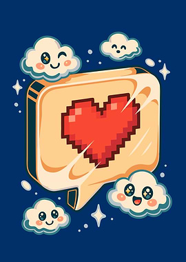 Pixel Love Clouds