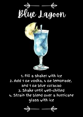 Blue Lagoon Cocktail Full Recipe