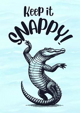 Keep it Snappy Alligator Illustration