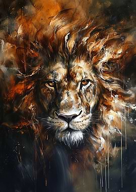 Lion Portrait Painting