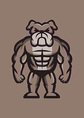 Strong Bodybuilder Bulldog