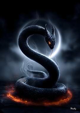 Serpent of the Veil – Flamebound Lunar Coil