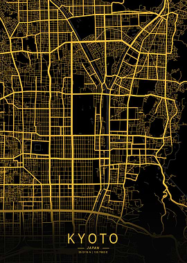 Golden Kyoto City Map