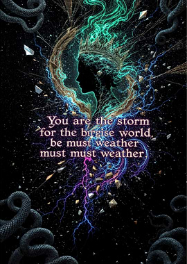 Storm Silhouette with Text